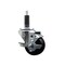 Service Caster 3'' SS Soft Rubber Swivel 1'' Expanding Stem Caster with Brake SCC-SSEX20S314-SRS-TLB-1 - alternate 1